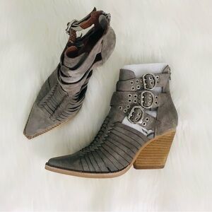 Jeffrey Campbell Gray Suede Women's Ankle Boots Size 8